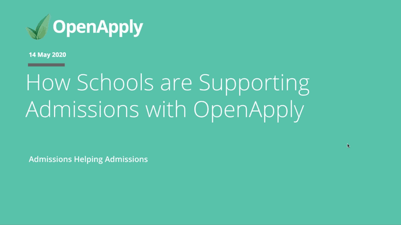 How Schools are Supporting Admissions with OpenApply