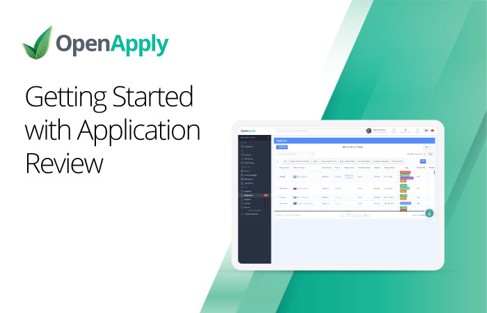 OpenApply QuickStart Guide: Application Review