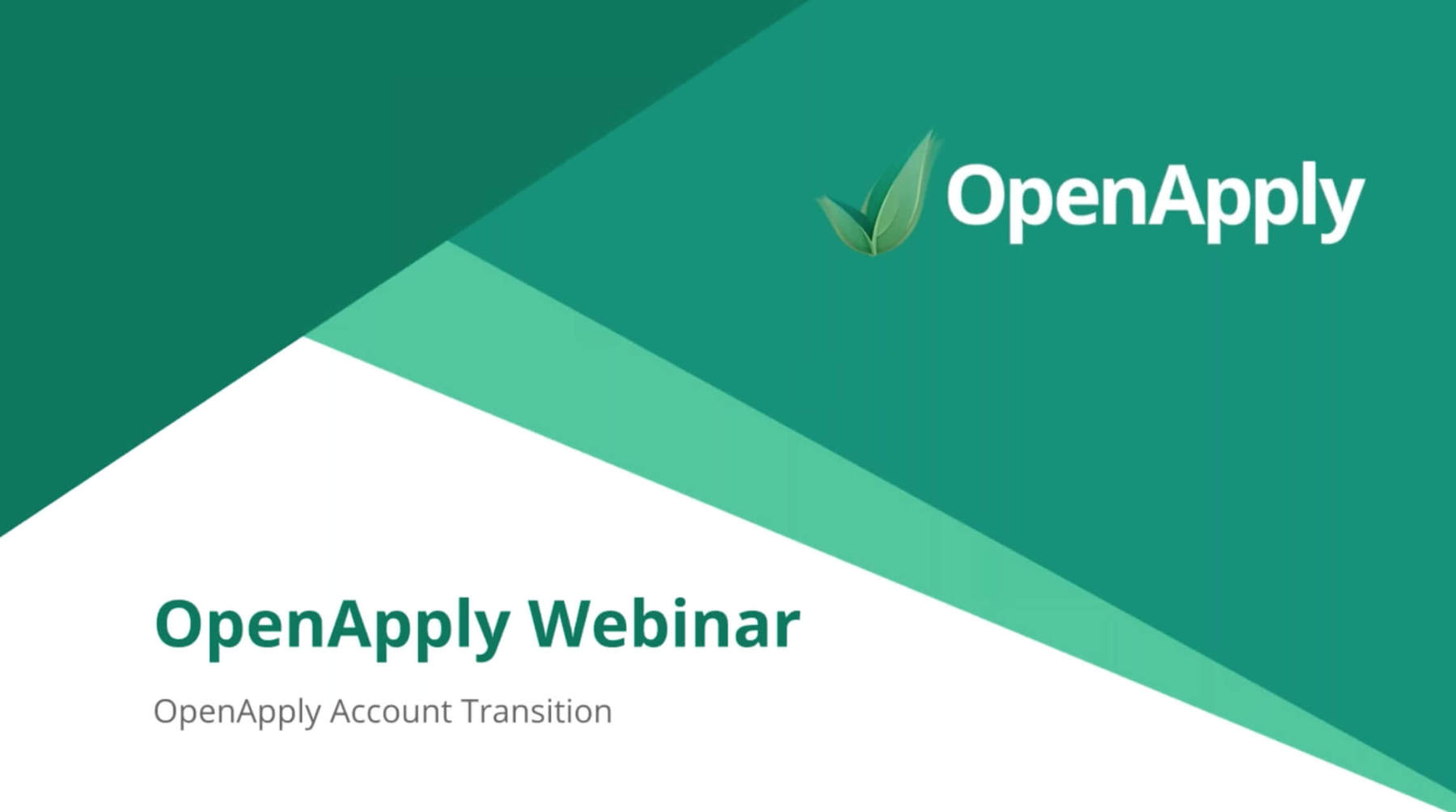 OpenApply Account Transition